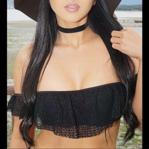 Boho off the shoulder bikini top